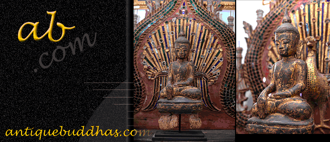 18C Wood Burma Shan Buddha #023-2