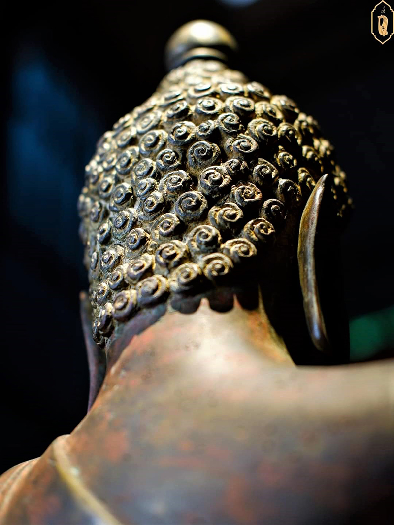 Extremely Rare Early 19C Bronze Thai Happy Buddha #BB170