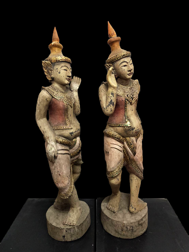 Extremely Rare Early 19C Wood Burmese Sculpture #A0.103