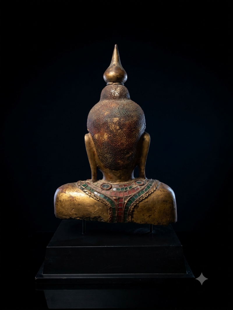 19-20C Wood Burmese Buddha Troso 