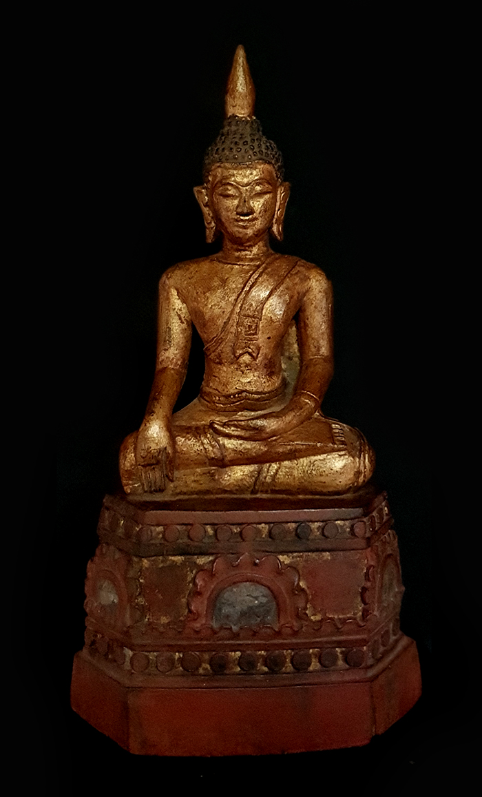Extremely Rare 19C Wood Asian Laos Buddha #19