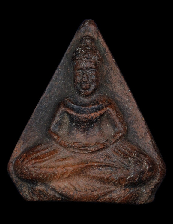 Rare 19C Thai Amulet Buddha #09