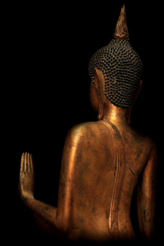 Extremely Rare 19C Wood Lanna Thai Buddha #BB107
