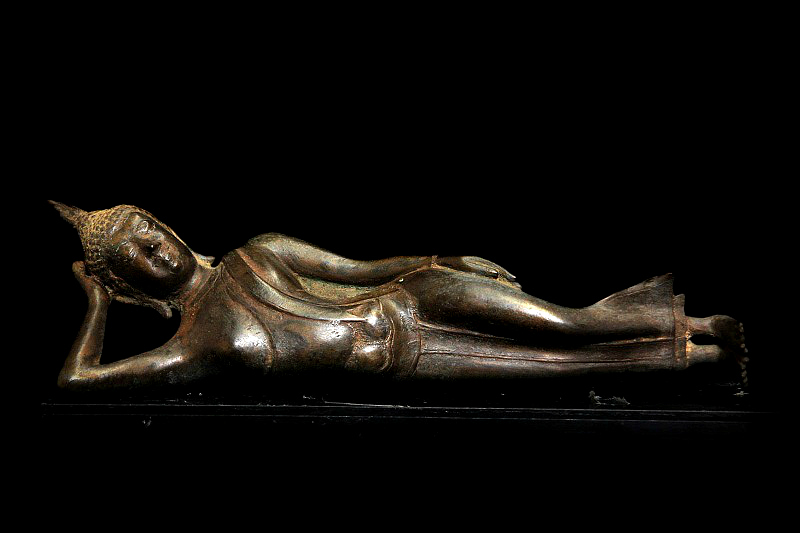 Extremely Rare 19C Bronze Thai Chiangsang Buddha # BB200
