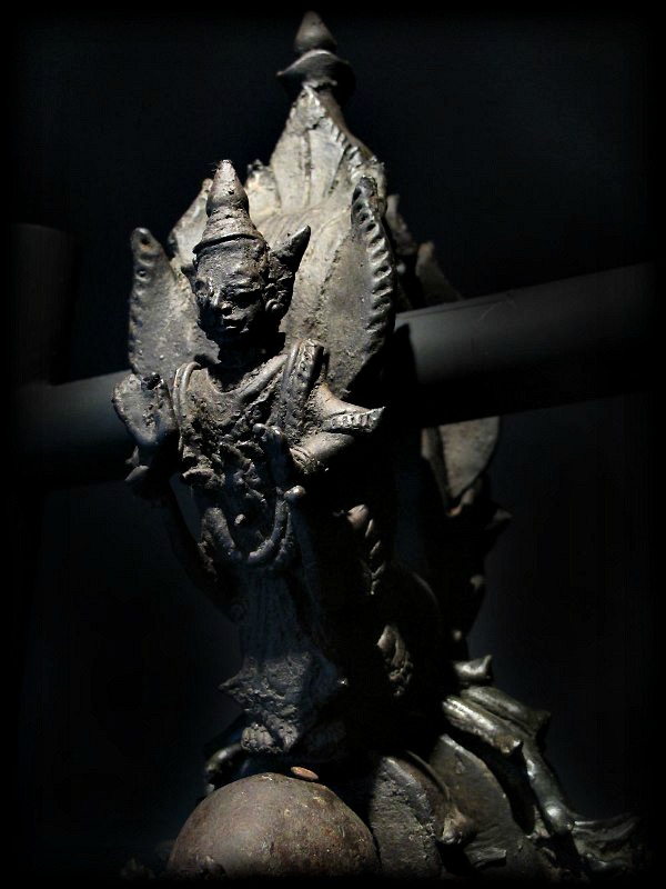Fantastic 19C Bronze Thai Lanna Temple Bell #02