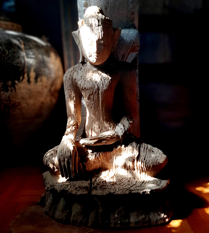 Extremely Rare Early 18C Bronze Ayuttaya Thai Buddha # BB122