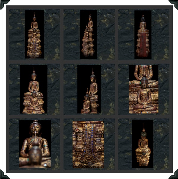 Extremely Rare 19C Pair of Thai Lanna Buddha #BB42