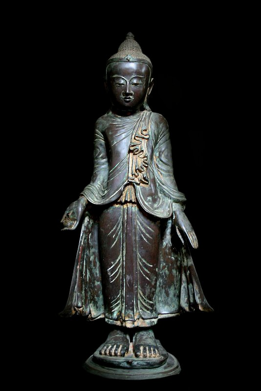 19C Bronze Burma Mandalay Buddha #064-2
