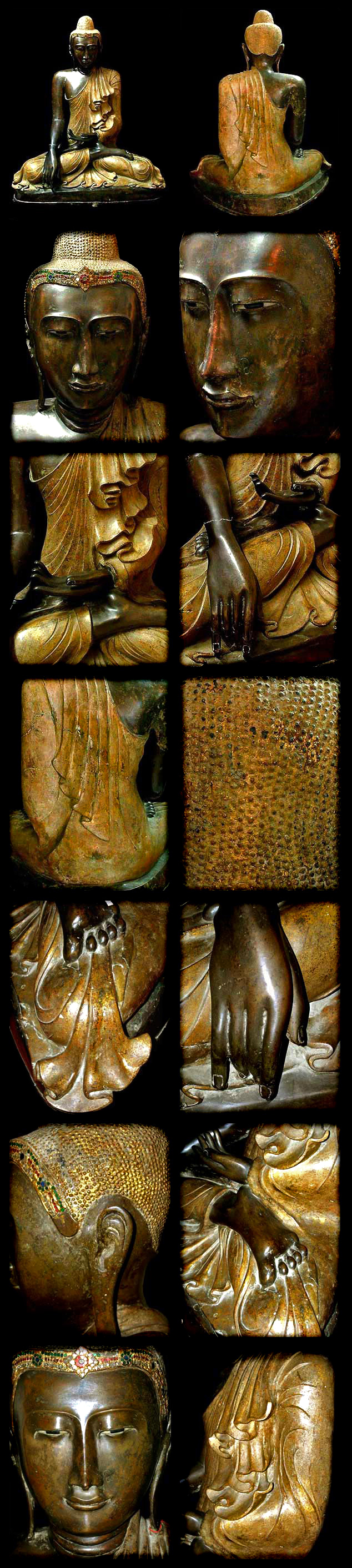 Extremely Rare 19C Bronze Mandalay Burma Buddha #9296