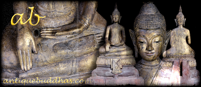 Extremely Rare 18C Wood Thai Ayuttaya Buddha #A089