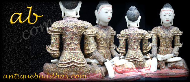 Extremely Rare 19C Alabaster Mandalay Burma Buddha #A097