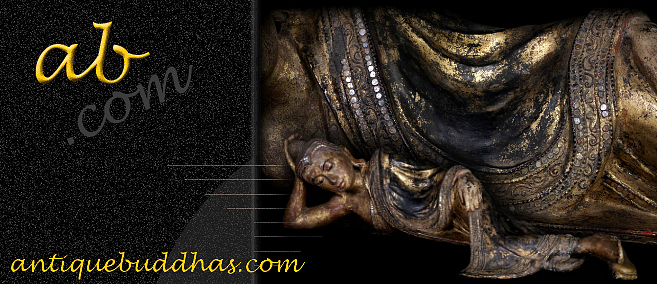 Extremely Rare 19C Lacquer Mandalay Reclining Buddha # A141