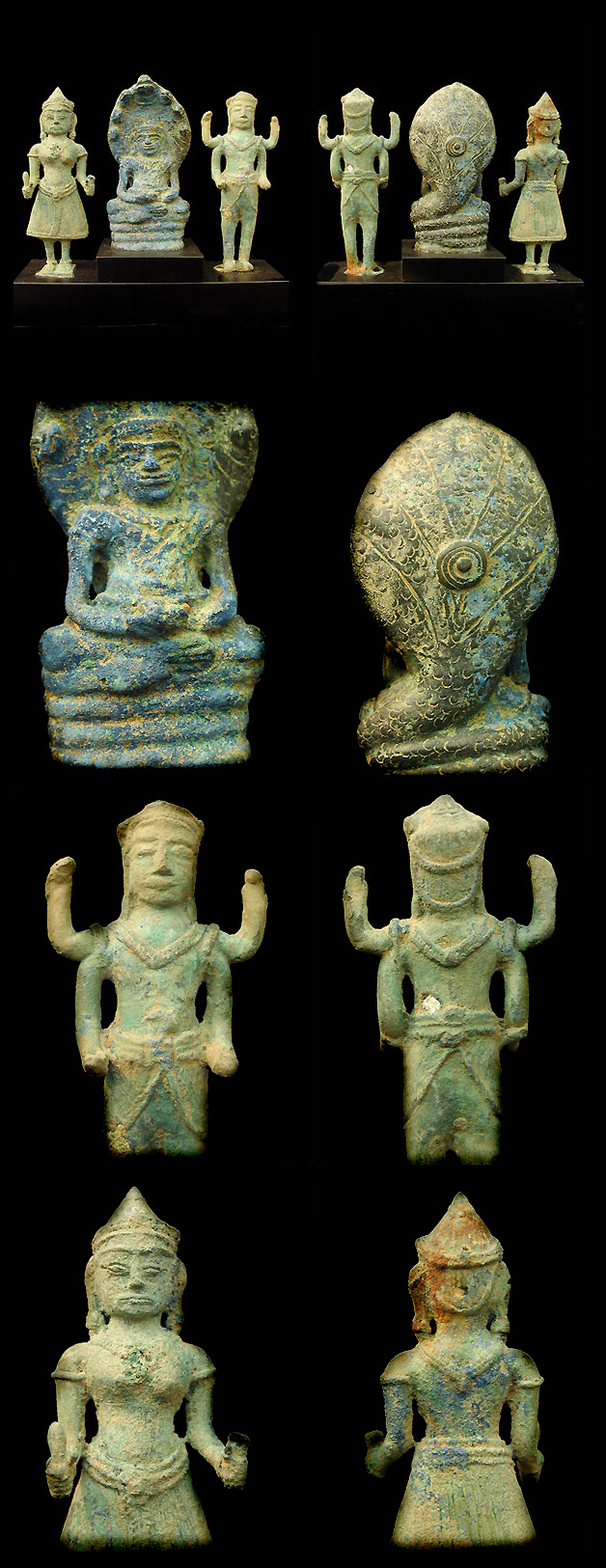 Extremely Rare 13C Khmer Bronze Buddha #AL.034