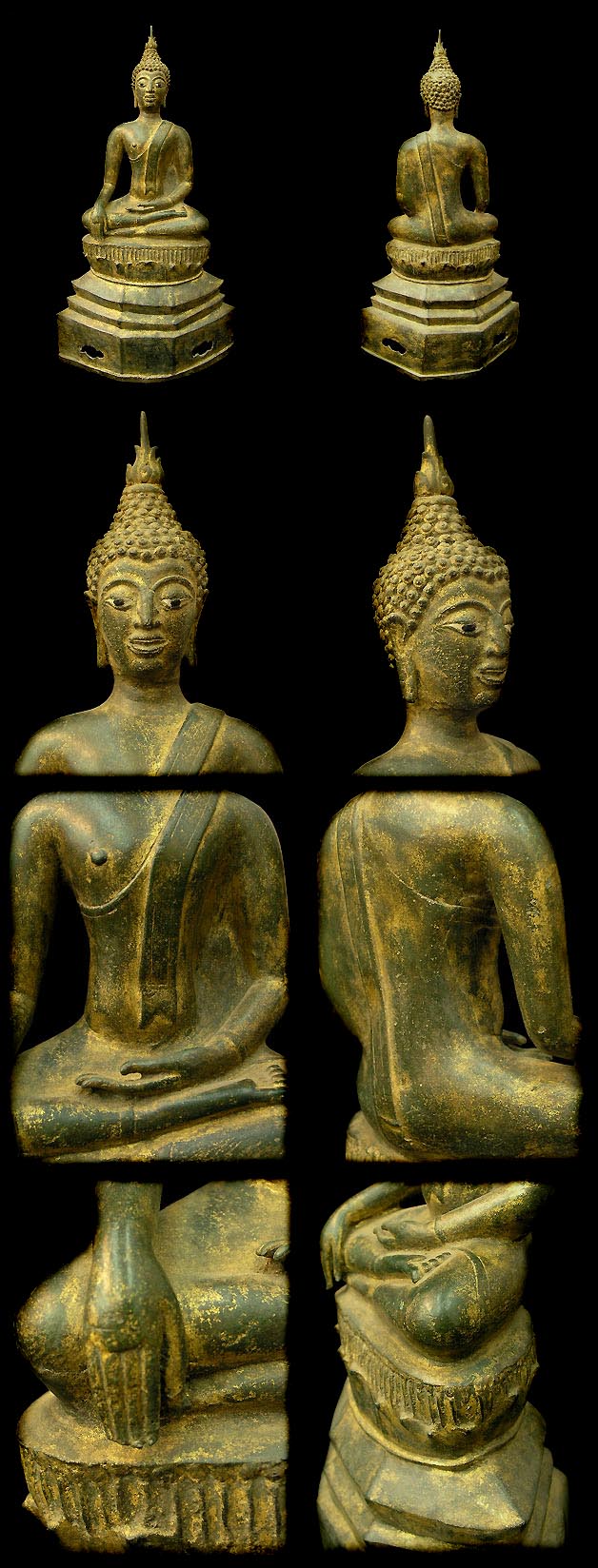 Extremely Rare 18C Bronze Laos Buddha #AL.148