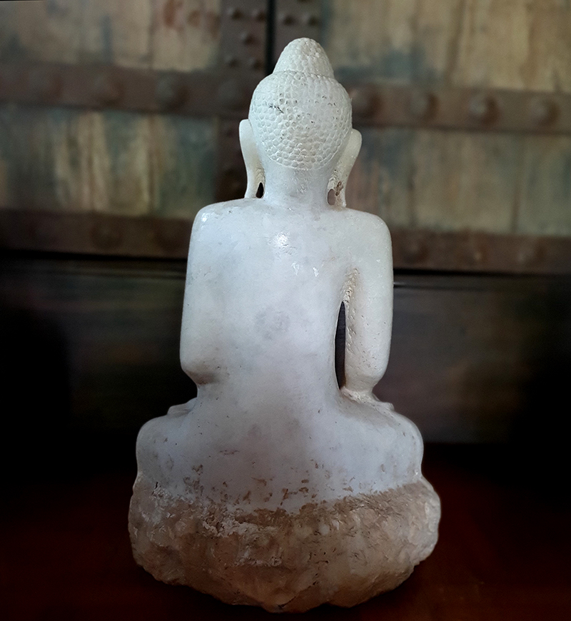 Extremely Rare 18C Alabaster Shan Burma Buddha #DR003