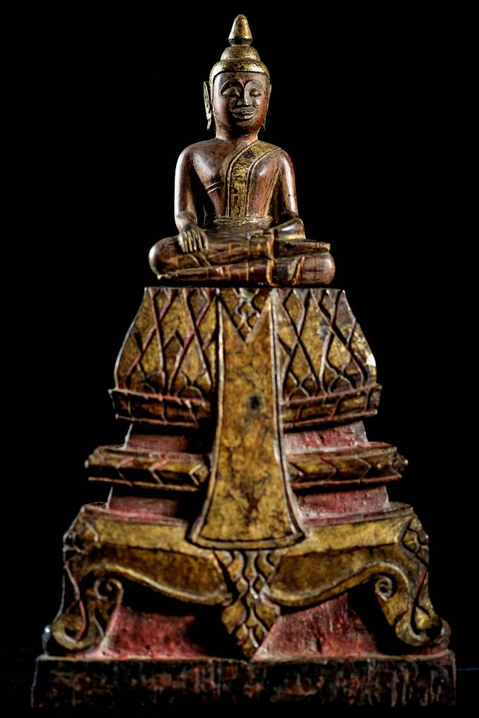 Extremely Rare 19C Thai Lanna Buddha #AL.1046
