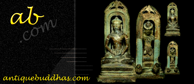 Extremely Rare 12C Bronze Khmer Buddha # AL1090
