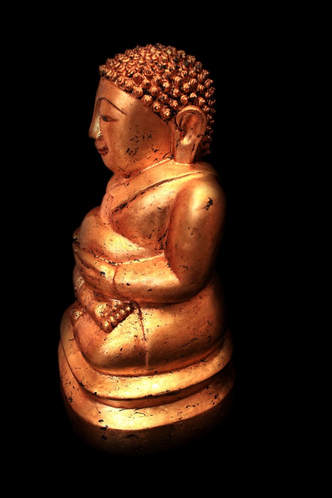 Extremely Rare 19C Wood Lanna Thai Buddha #BB251