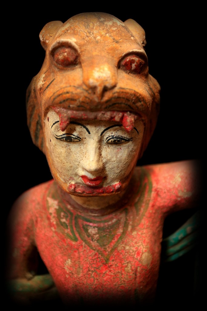 A Set of 19C Wood Burmese Sculpture #BB263