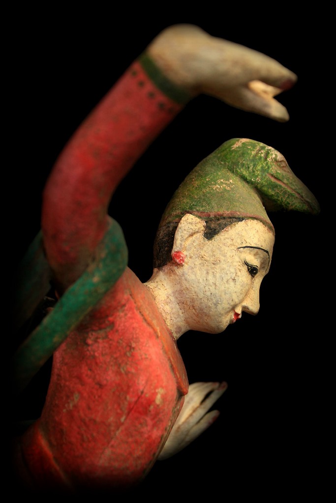 A Set of 19C Wood Burmese Sculpture #BB263