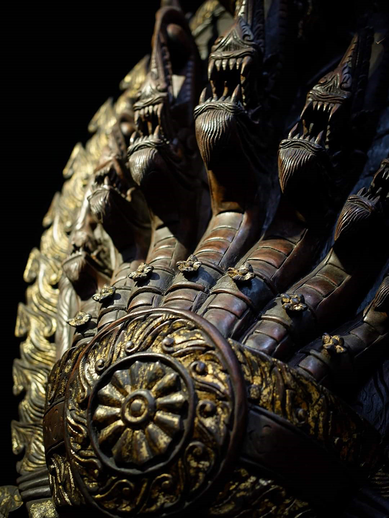 Extremely Rare 18C Wood Thai Changsang Buddha Torso #BB300