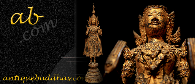 Extremely Rare 19C Bronze Rattanakosin Thai Buddha #BB45