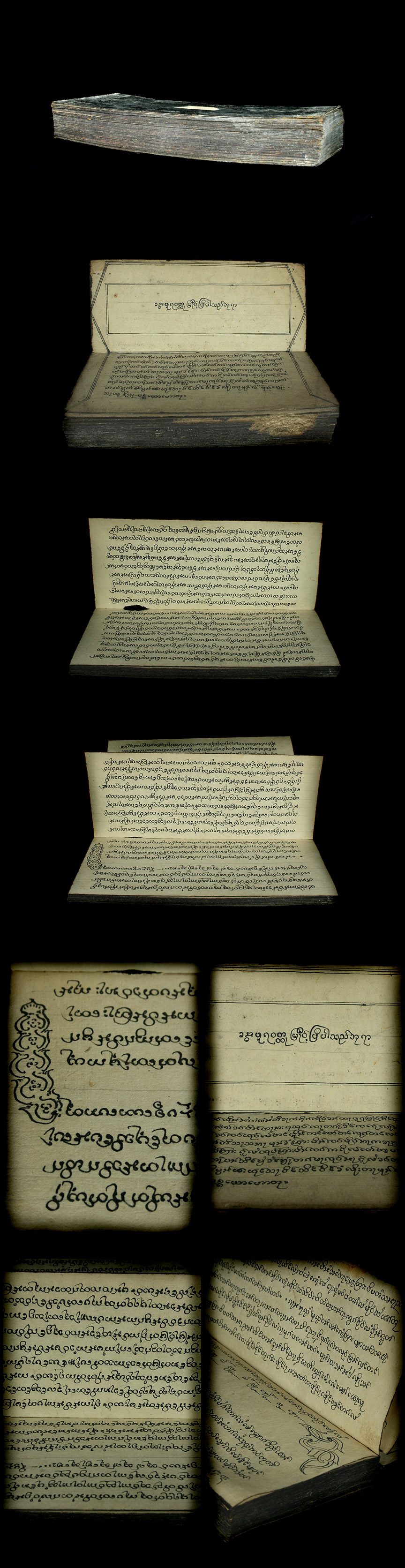 Extremely Rare 19C Burmese Buddhist Bible #1027