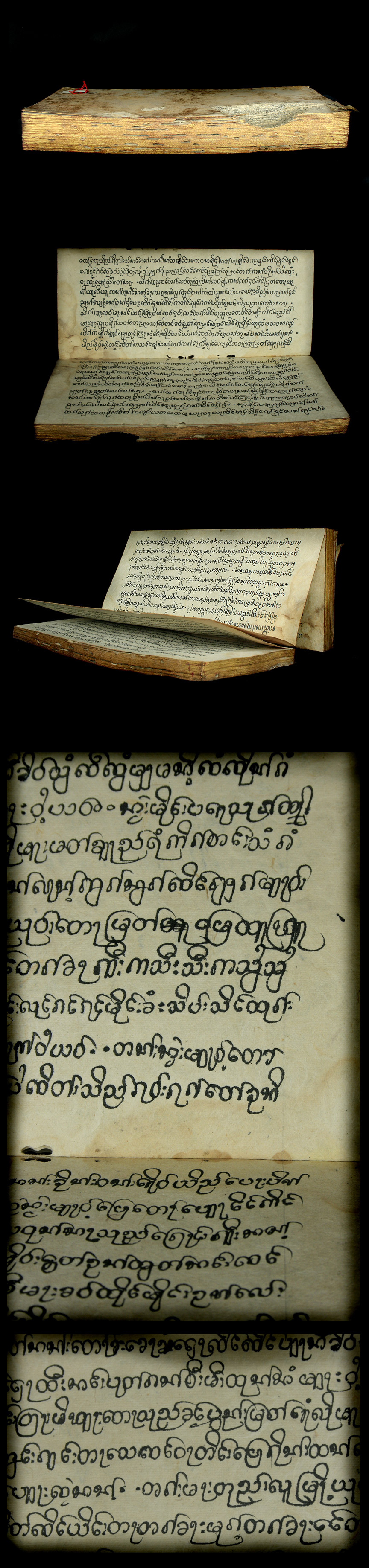 Extremely Rare 19C Burmese Buddhist Bible #1029