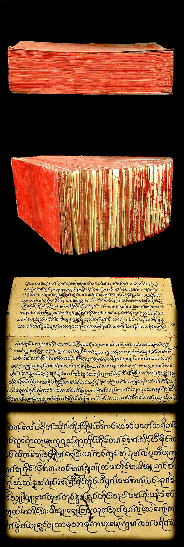Extremely Rare 19C Burmese Buddhist Bible #1039