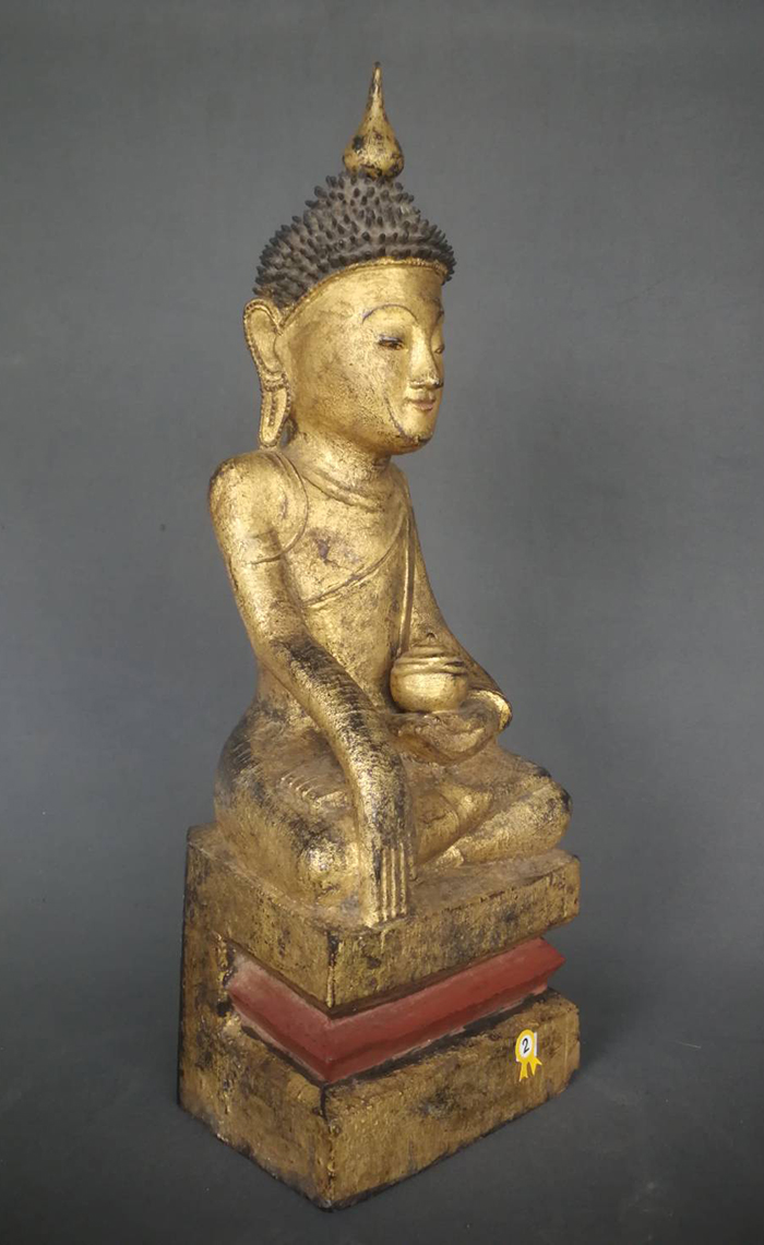 Extremely Rare 19C Bronze Thai Chiangsang Buddha # CA065
