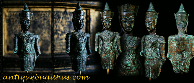 Extremely Rare 19C Bronze Thai Buddha Torso # DR.07-03