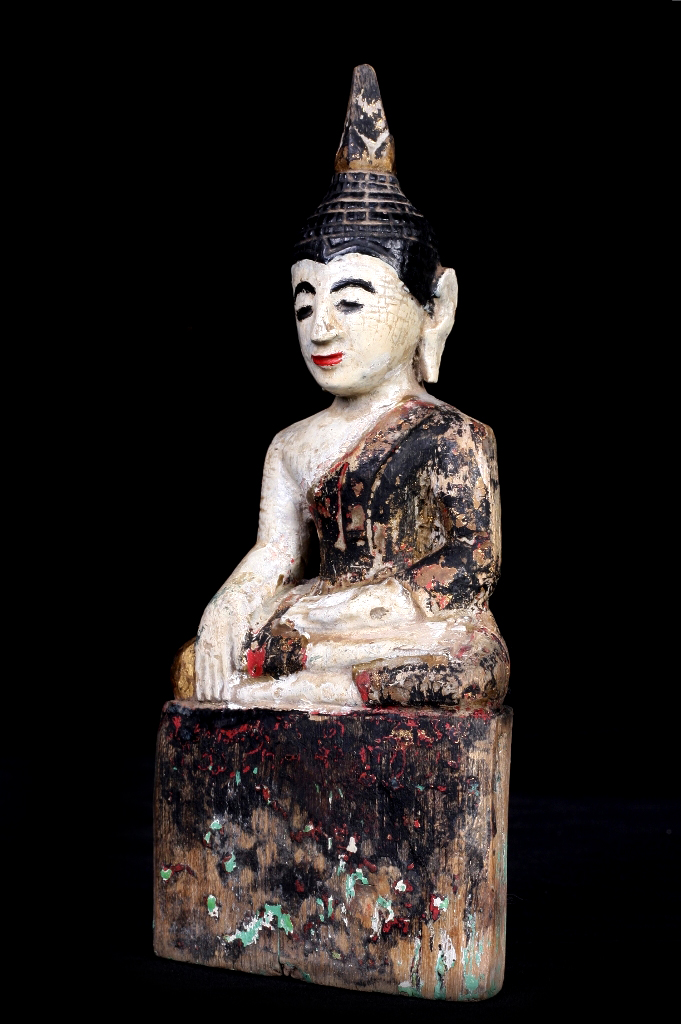 Extremely Rare Early 18C Bronze Burmese Shan Buddha # DW004