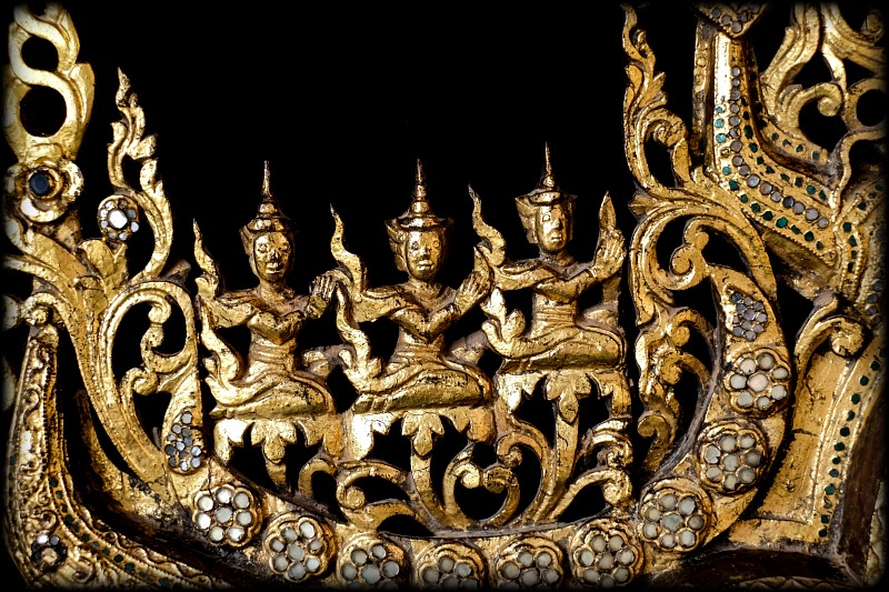 Extremely Rare 18C Bronze BurmeseBuddhist Shrine #CA.066