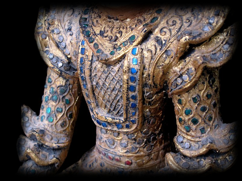 Extremely Rare 19C Wood Burmese Mandalay Buddha #DW009