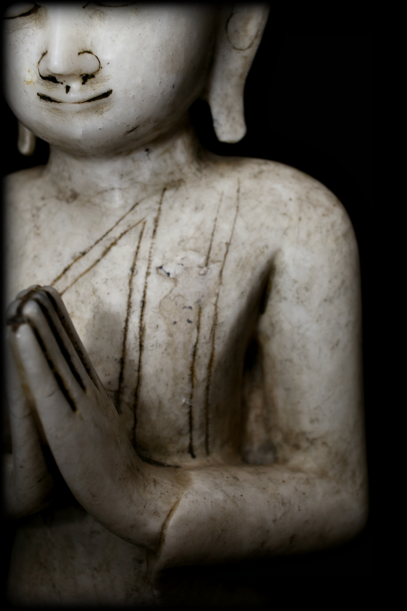 Extremely Rare 18C Bronze Shan Burmese Buddhist Monk # DW036