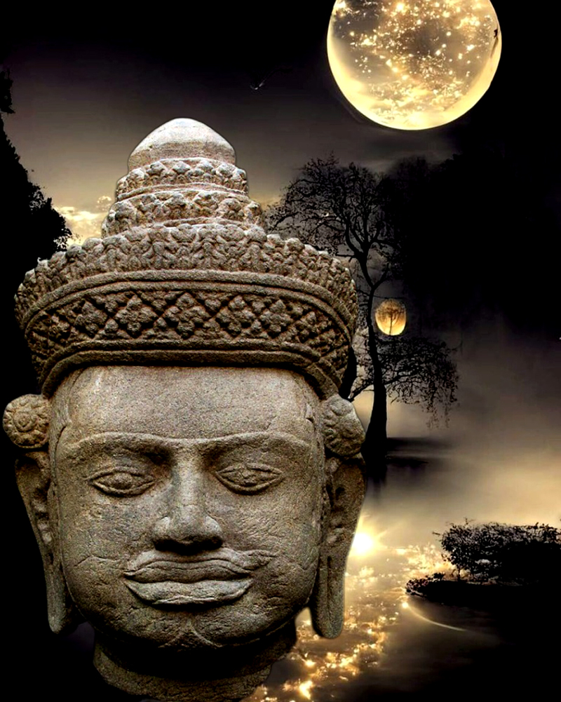 Extremely Rare 17C Bronze Reclining Laos Buddha #DW200