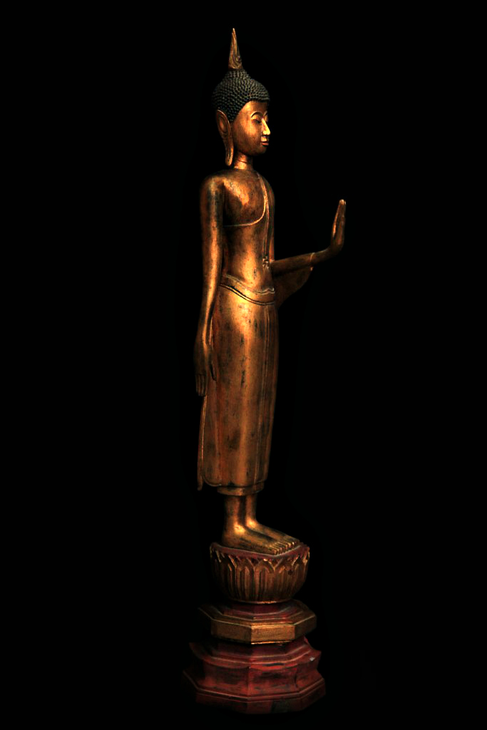 Extremely Rare 19C Wood Lanna Thai Buddha #BB107