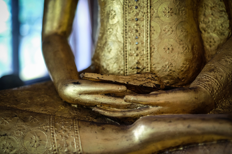 Extremely Rare Early 19C Bronze Thai Happy Buddha #BB171