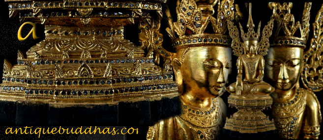 19- 20C Wood Shan Burma Buddha #MS01