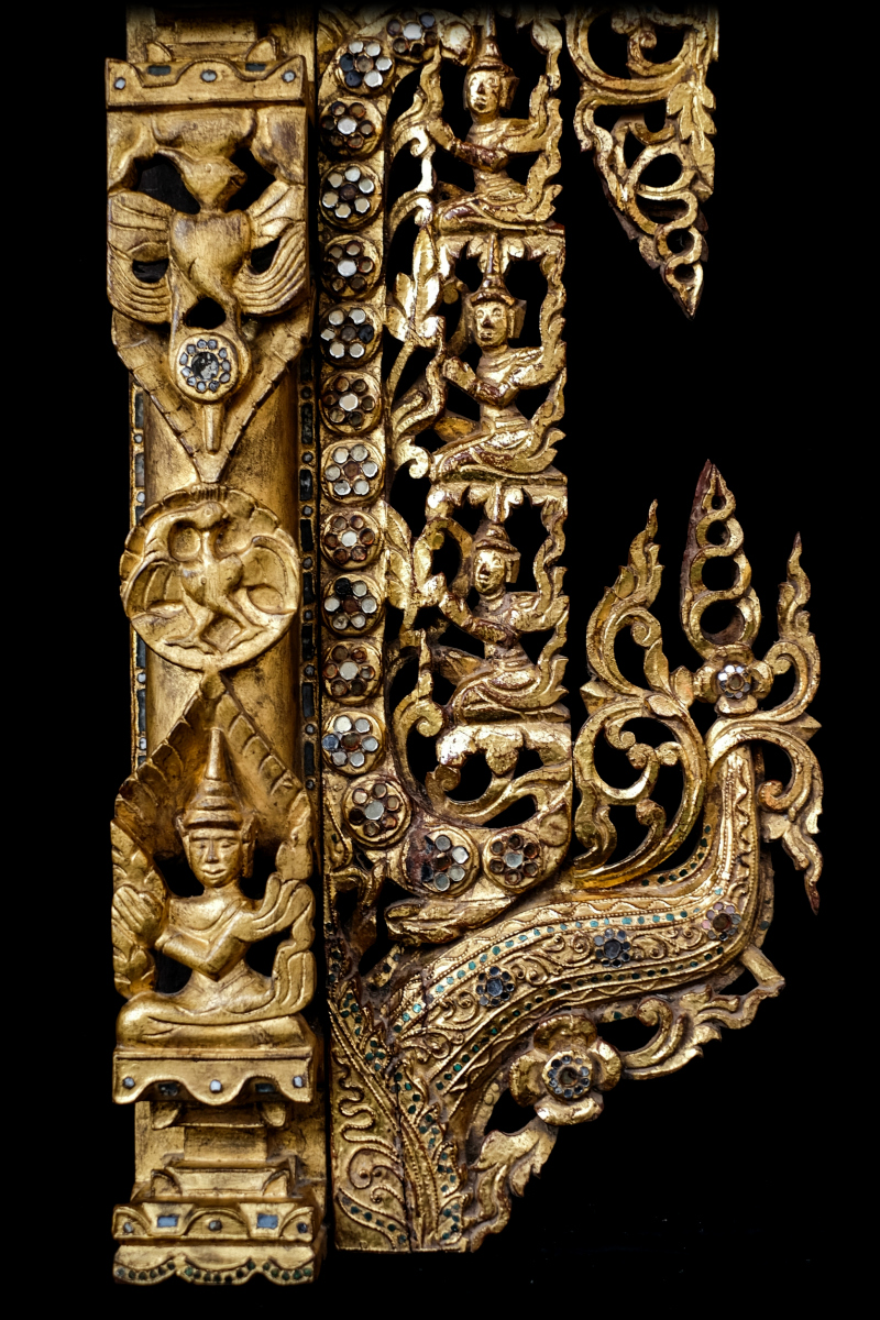 Extremely Rare 18C Bronze BurmeseBuddhist Shrine #CA.066