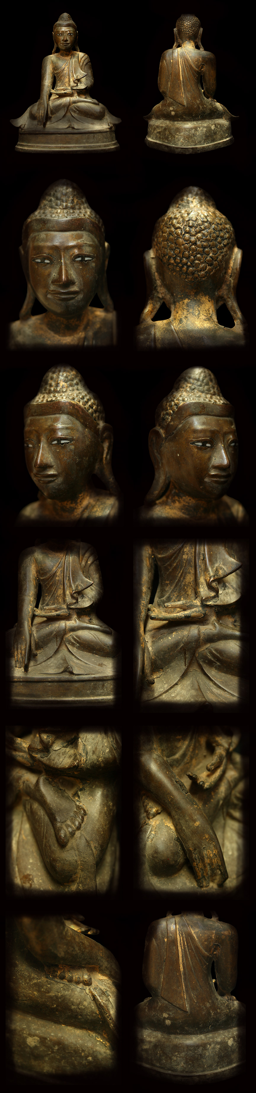 Extremely Rare Early 19C Mandalay Burma Buddha #OF022-2