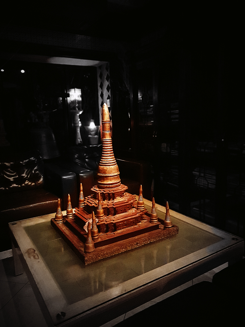 Fantastic 19C Wood Burmese Mandalay Buddhist Chedi #B025-2