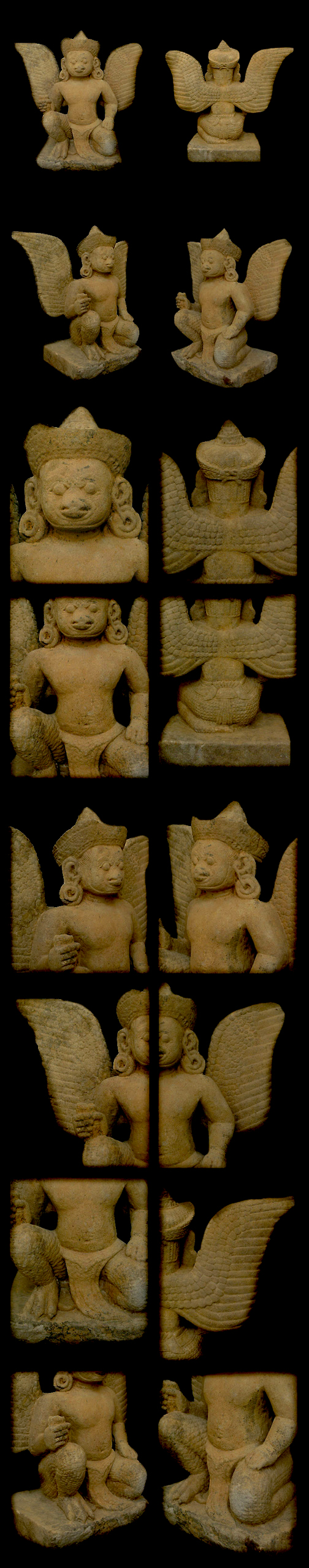 Extremely Rare 12C Sandstone Khmer Garuda #RK.008