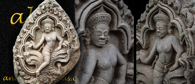Extremely Rare 12C Sandstone Khmer Lokesvara Head #KKK
