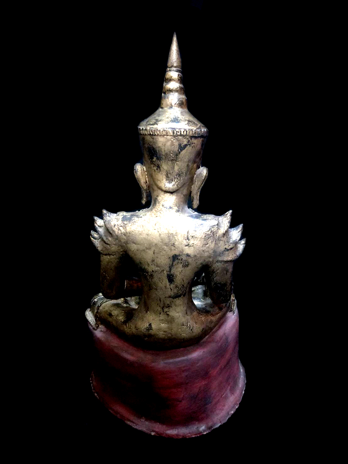 Extremely Rare Early 17C Lacquer Burmese Buddha #DW040