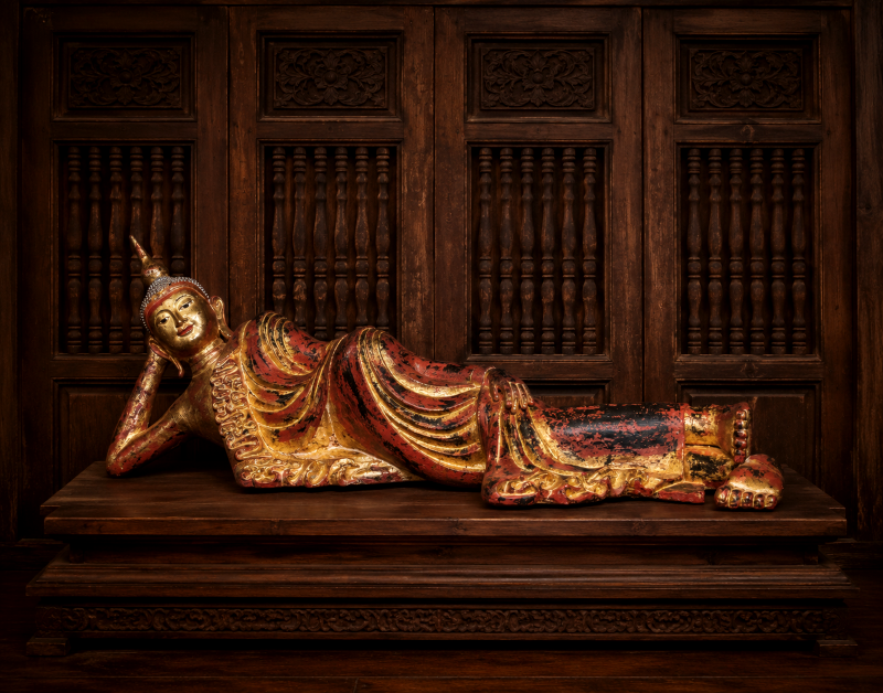 19C Reclining Burmese Buddha