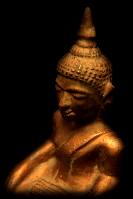 Extremely Rare 19C Wood Thai Lanna Buddha #BB111