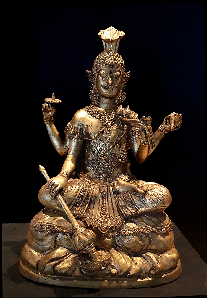 Extremely Rare 19C Bronze Rattanakosin Thai Buddha #BB46