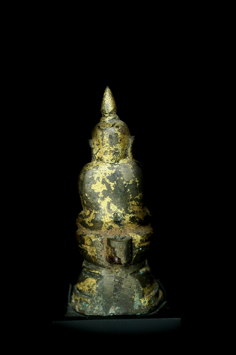 Extremely Rare 18C Bronze Burmese Buddhist Chedi # B022-2
