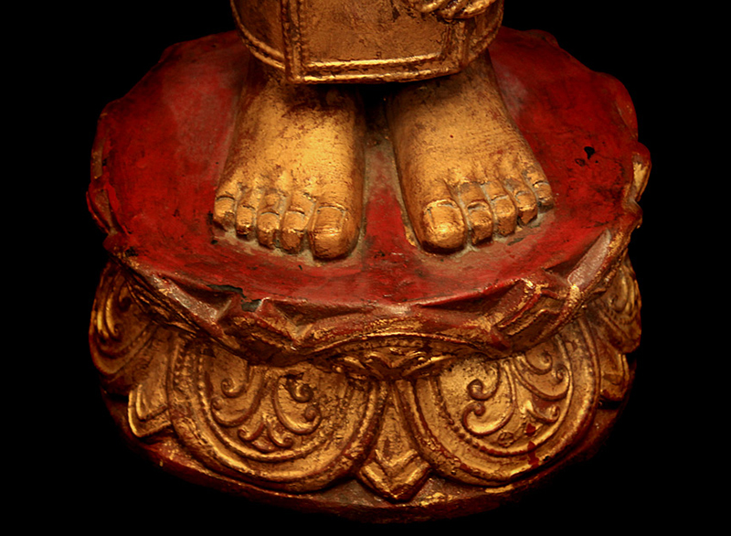 Extremely Rare 19C Wood Burmese Shan Buddha #BB26